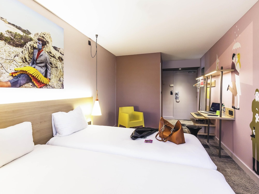 Habitación estándar con dos camas individuales del hotel ibis Styles Lyon Confluence