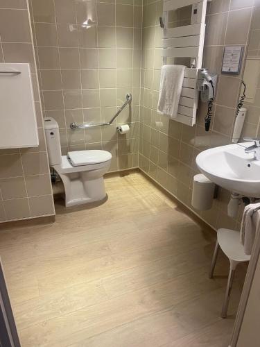 Habitación adaptada para personas con movilidad reducida - Cama grande del hotel Le Richemont. Foto 5
