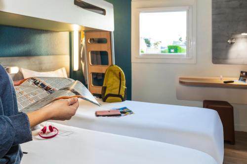 Habitación Doble con litera del hotel Ibis Budget Berck Sur Mer. Foto 6