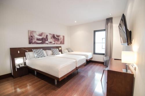 Habitación Triple del hotel Petit Palace Marques Santa Ana. Foto 1