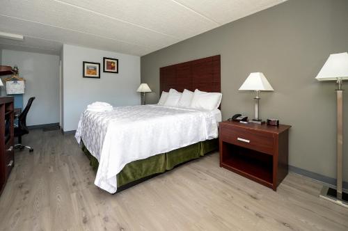 Habitación con cama extragrande - Adaptada para personas de movilidad reducida del hotel Americas Best Value Inn, Central Valley. Foto 4