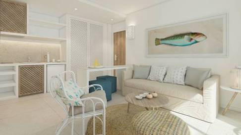 Apartamento 1 habitación Privilege del hotel Carema Beach Menorca. Foto 1