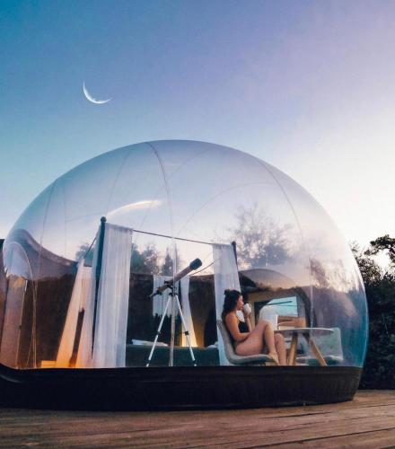 EXPERIENCIA BUBBLE ANDROMEDA con jacuzzi exterior del hotel La Correa del Almendro