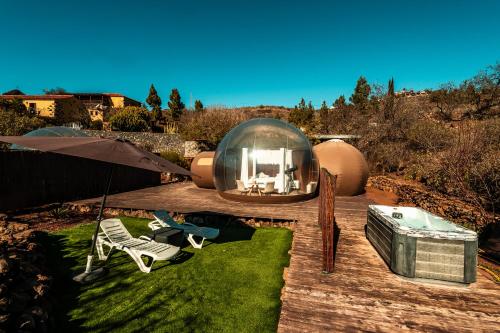 EXPERIENCIA BUBBLE ANDROMEDA con jacuzzi exterior del hotel La Correa del Almendro. Foto 6