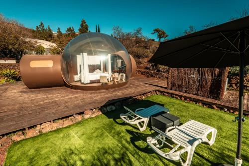 EXPERIENCIA BUBBLE ANDROMEDA con jacuzzi exterior del hotel La Correa del Almendro. Foto 7