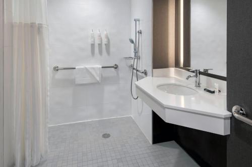 Habitación adaptada para personas con movilidad reducida con bañera adaptada - 1 cama extragrande del hotel Marriott New York at the Brooklyn Bridge