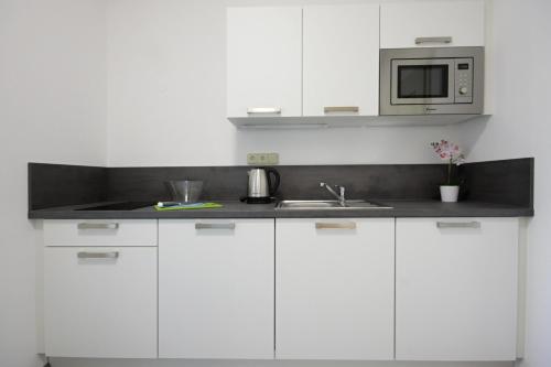 Junior suite 2 Camas individuales kitchenette del hotel Alveo Suites. Foto 18
