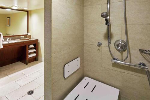 Suite Junior con ducha accesible en silla de ruedas - 1 cama extragrande - Adaptado para personas con movilidad reducida del hotel Hilton Hawaiian Village Waikiki Beach Resort