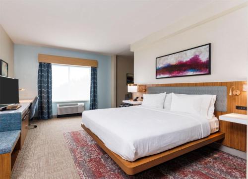 Habitación Deluxe con cama extragrande del hotel Hilton Garden Inn New York / Staten Island