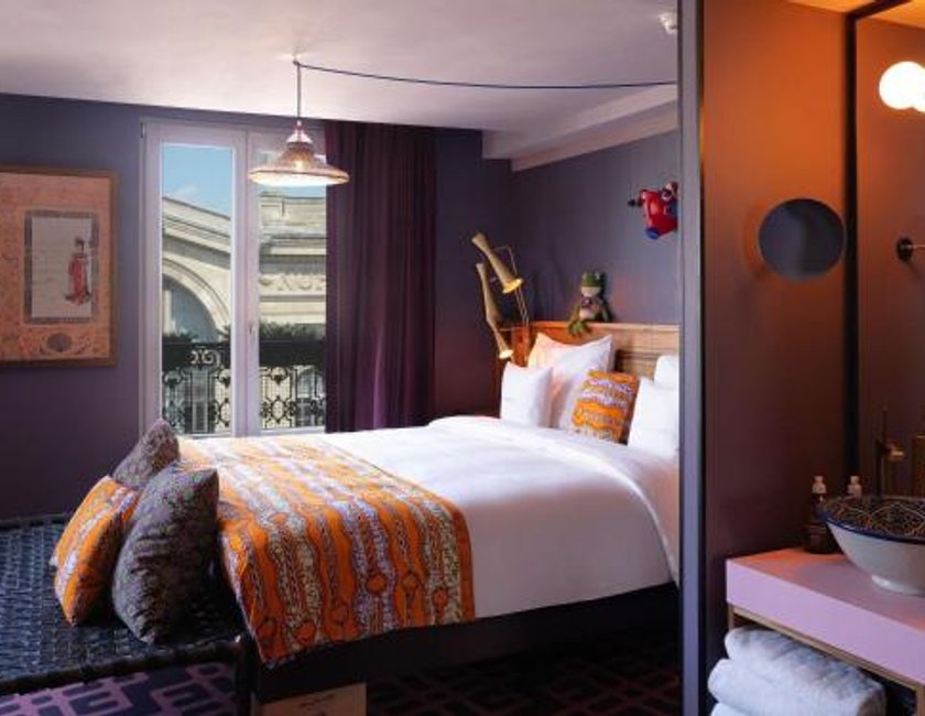 Extra Large Room with Balcony and Paris View del hotel 25hours Hotel Terminus Nord