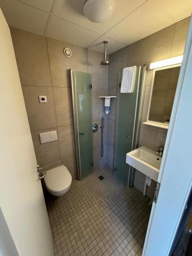 Habitación doble con baño privado del hotel Hótel Borgarnes. Foto 3