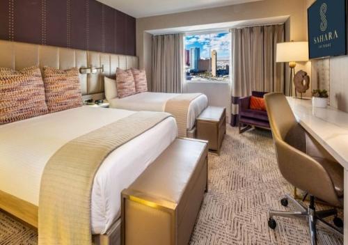 Habitación de estilo Marra con vistas al centro - 1 cama grande del hotel Sahara Las Vegas