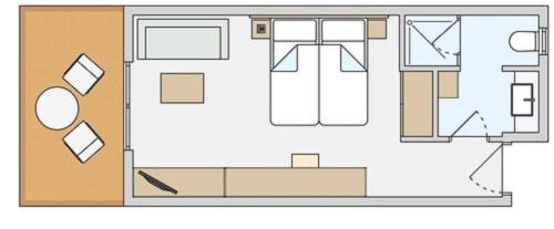 Habitación doble Económica Sofá Cama incluido 2 Camas individuales del hotel Robinson Esquinzo Playa - All Inclusive