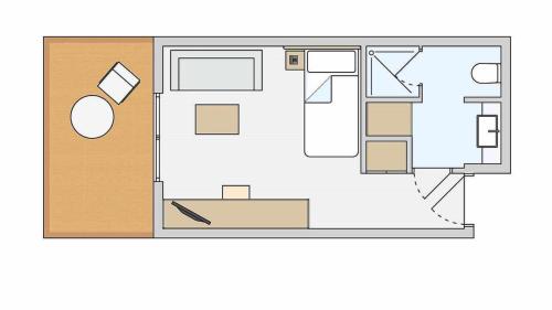Habitación individual Vista Jardin 1 Cama Individual del hotel Robinson Esquinzo Playa - All Inclusive. Foto 2