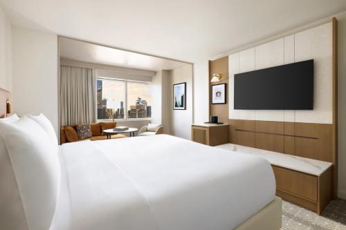 Habitación Esquinera con cama extragrande del hotel Hyatt Regency Times Square