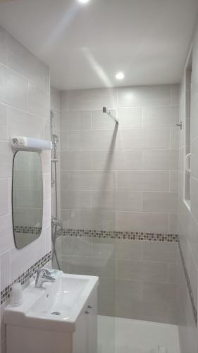 Habitación Doble con ducha del hotel Hôtel De La Perdrix Rouge. Foto 9