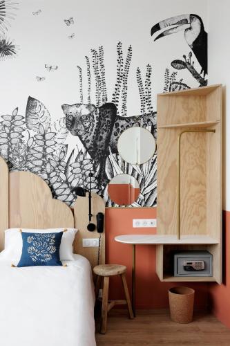 Habitación Individual Deluxe del hotel Caulaincourt Montmartre By Hiphophostels. Foto 1