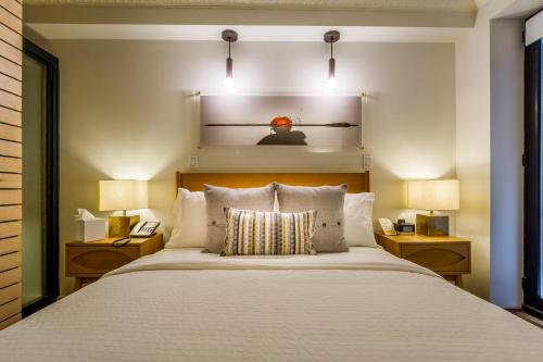 Suite deluxe con cama grande, patio y zona de cocina del hotel Franklin Guesthouse. Foto 3