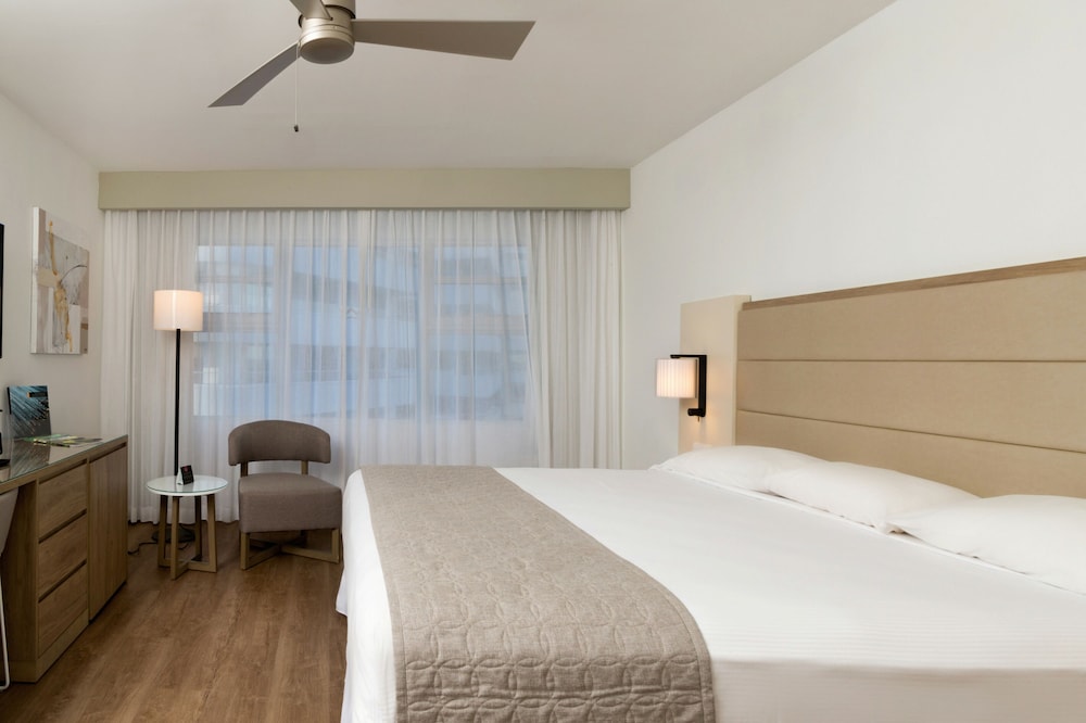 Habitación Deluxe, 1 cama de matrimonio grande, vistas parciales al mar del hotel Riu Plaza Miami Beach