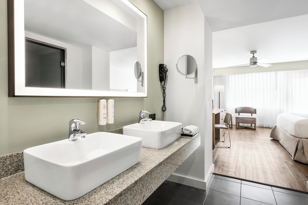 Habitación Deluxe, 1 cama de matrimonio grande, vistas parciales al mar del hotel Riu Plaza Miami Beach. Foto 7