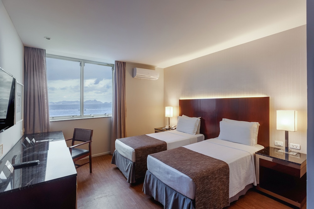 Habitación Deluxe con 2 camas individuales, 2 camas individuales, vistas al mar del hotel Orla Copacabana