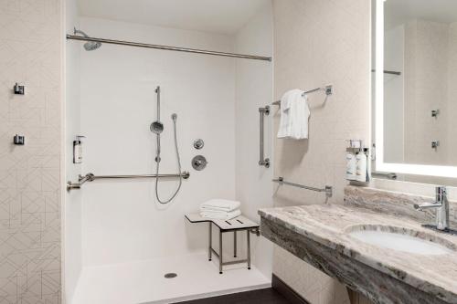 Suite con bañera - adaptada para personas de movilidad reducida - cama extragrande del hotel Holiday Inn Express & Suites East Greenbush (Albany Skyline). Foto 1