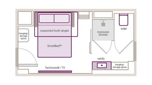 Habitación Premium con cama grande y litera del hotel Yotel Boston. Foto 3
