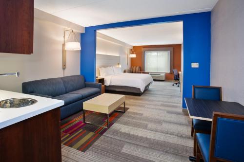 Suite con cama extragrande del hotel Holiday Inn Express & Suites Rochester Webster. Foto 1