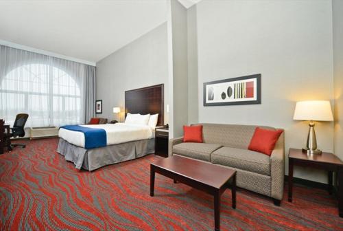 Estudio con cama extragrande y sofá cama - Adaptado para personas con discapacidad auditiva del hotel Holiday Inn Express & Suites Utica. Foto 4