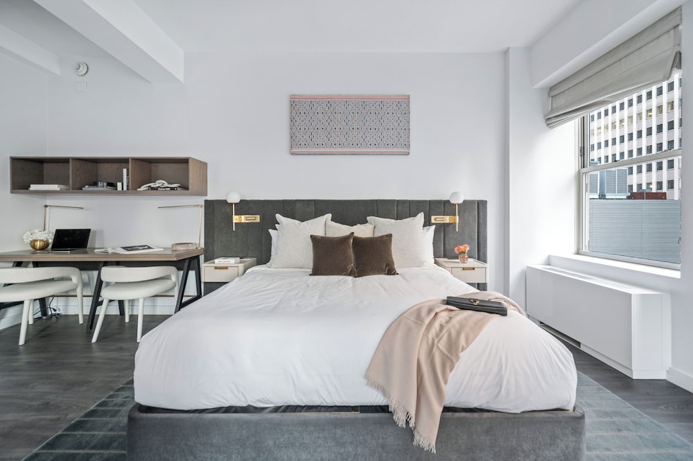 Suite estudio Deluxe, 1 cama de matrimonio grande, cocina del hotel Sonder City Hall Park. Foto 2