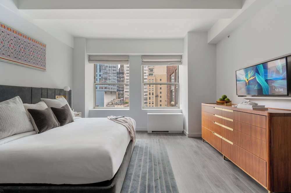 Suite ejecutiva, 1 cama de matrimonio grande con sofá cama, cocina del hotel Sonder City Hall Park. Foto 11