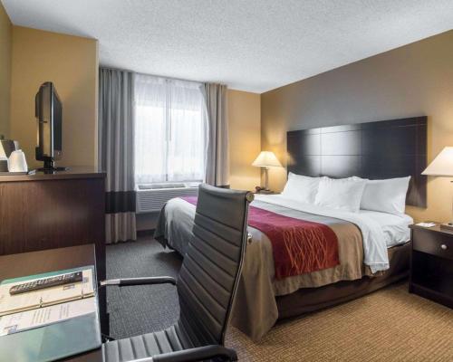 Habitación con cama extragrande adaptada para persona de movilidad reducida - No fumadores del hotel Comfort Inn Saugerties. Foto 6