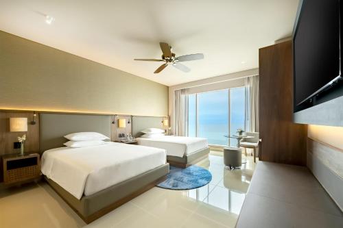 Habitación Doble con vistas al mar y acceso al club - 2 camas dobles del hotel Hyatt Regency Cartagena