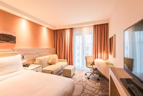 Habitación con sofá cama - 1 cama grande del hotel Hampton By Hilton Freiburg