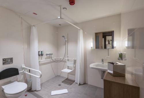 Habitación con cama grande adaptada para personas de movilidad reducida del hotel Hampton By Hilton Freiburg. Foto 3