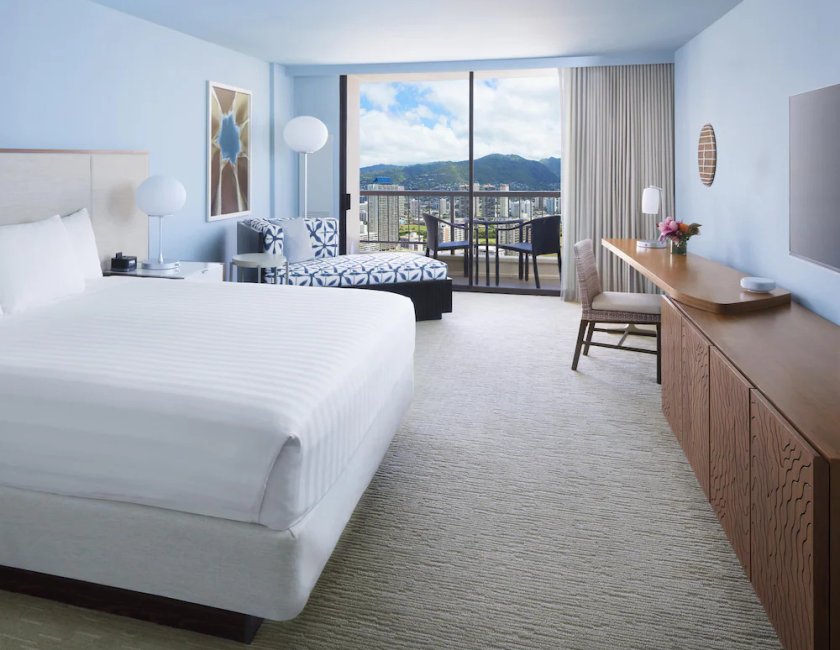 Habitación, 1 cama de matrimonio grande, vistas a la ciudad (Waikiki) del hotel Hyatt Regency Waikiki Beach Resort and Spa. Foto 2
