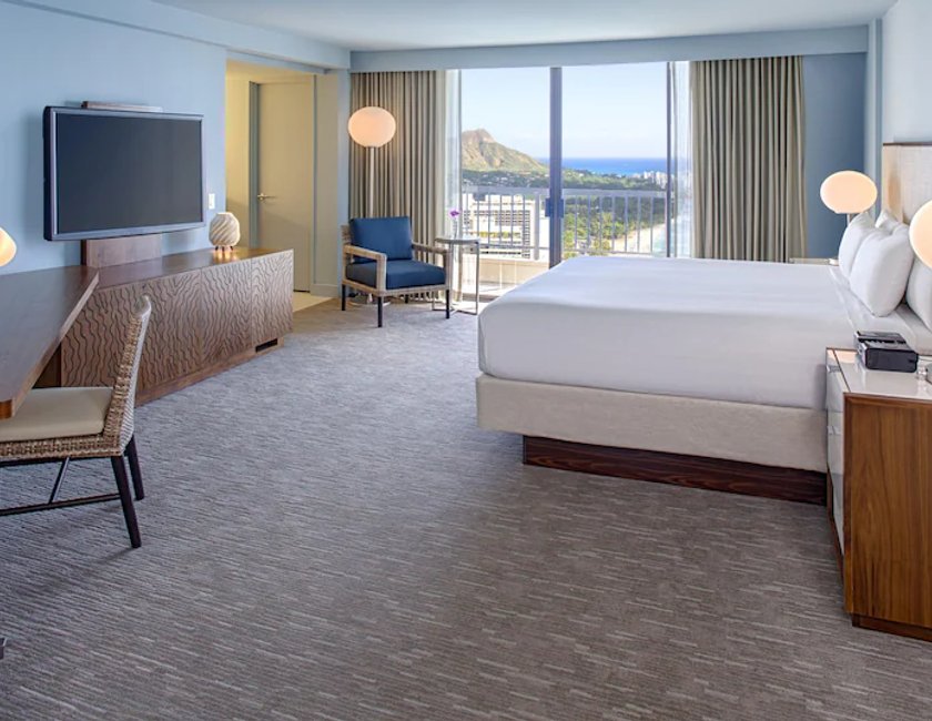 Habitación, 1 cama de matrimonio grande, frente al mar (Diamond Head) del hotel Hyatt Regency Waikiki Beach Resort and Spa