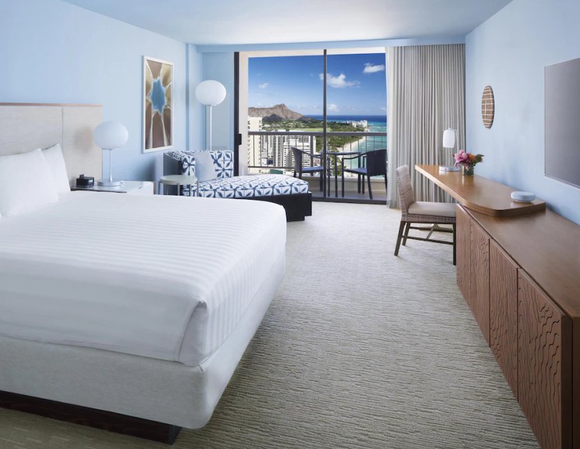 Habitación, 1 cama de matrimonio grande, frente al mar (Diamond Head) del hotel Hyatt Regency Waikiki Beach Resort and Spa. Foto 2