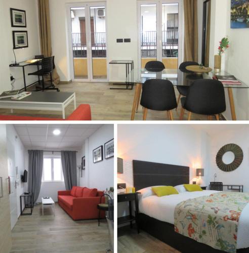 Apartamento Con Cocina 1 habitación Sofá Cama incluido 2 Camas individuales Normal del hotel Living Sevilla Apartments Hércules