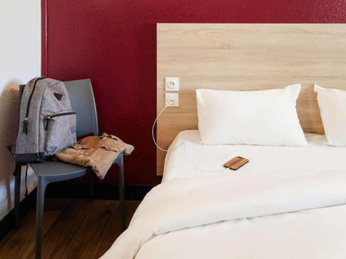 Premium Double Room with Private Bathroom del hotel Eco hôtel Rouen Louviers Val de Reuil. Foto 4