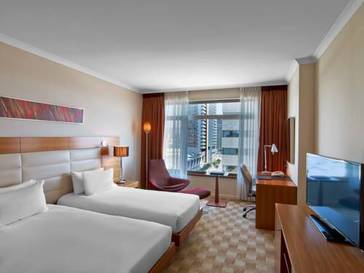 Habitación doble 2 camas del hotel Hilton Diagonal Mar Barcelona