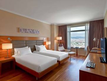 Habitación doble Business 2 camas del hotel Hilton Diagonal Mar Barcelona