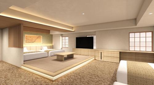 Habitación Cuádruple Prémium del hotel Daiwa Roynet Ginza Premier
