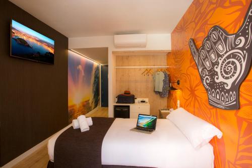 Habitación Individual del hotel Casual De Las Olas San Sebastian. Foto 4