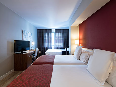 Habitación triple del hotel Catalonia Ramblas