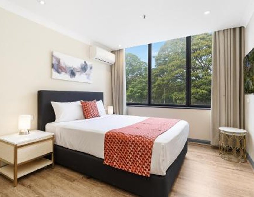 Deluxe Queen Room with Park View del hotel Breakfree On Broadway Sydney. Foto 3