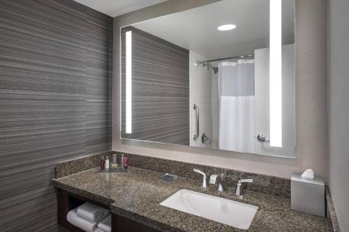 Habitación King con bañera - Adaptada para personas con movilidad reducida y discapacidad auditiva del hotel Marriott Newark Liberty Intl. Airport. Foto 3