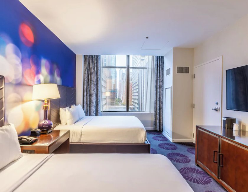 Habitación, 2 camas de matrimonio del hotel The Chicago Collection - Magnificent Mile
