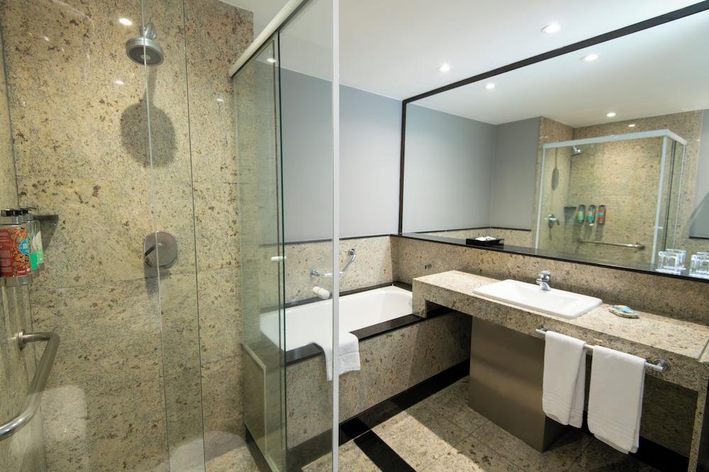 Habitación Deluxe, 1 cama de matrimonio grande, bañera del hotel Pullman São Paulo Vila Olímpia. Foto 17