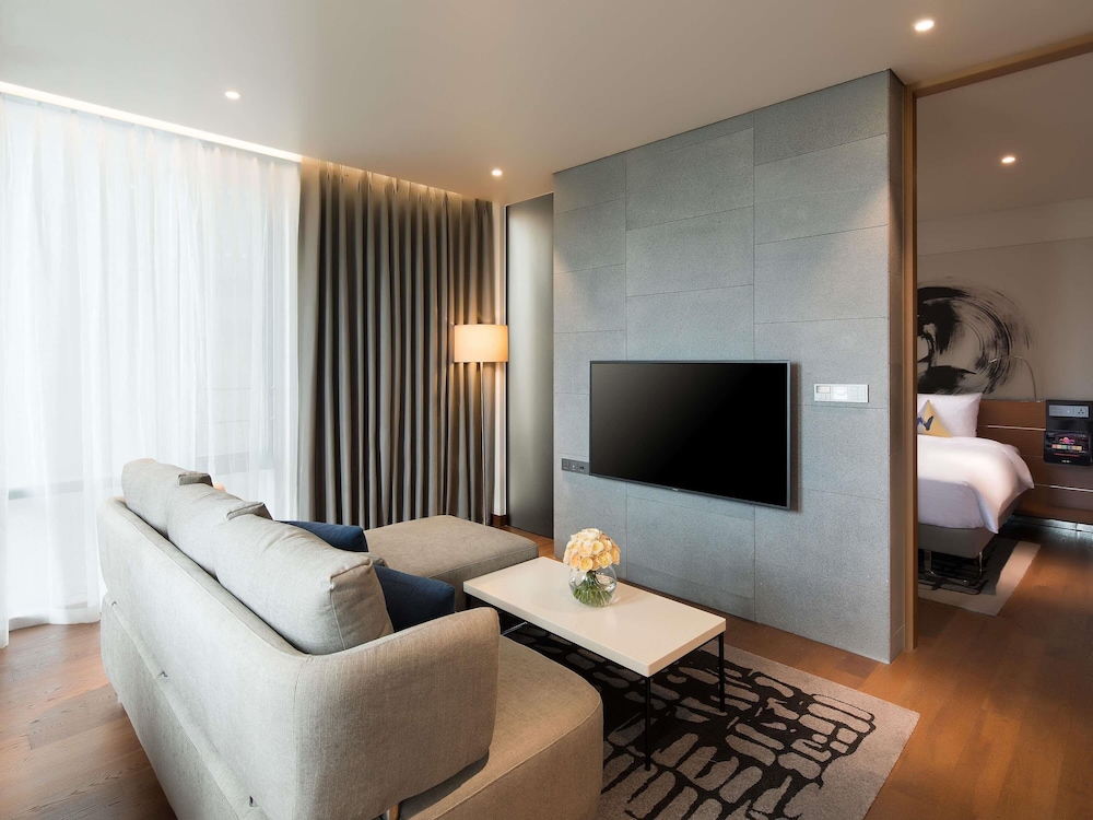 Residencia Deluxe 1 Dormitorio - 1 cama doble del hotel Novotel Ambassador Seoul Dongdaemun Hotels and Residences. Foto 3
